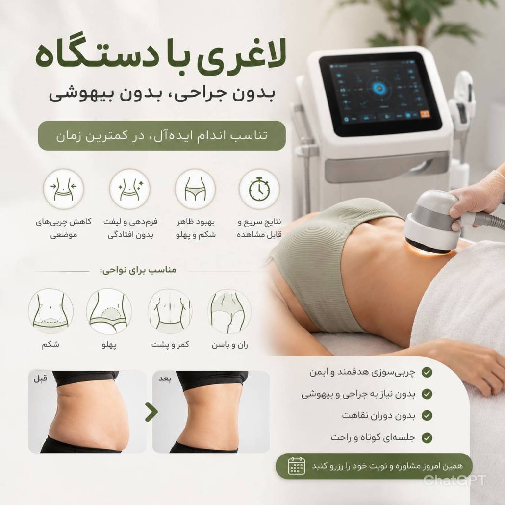 لاغری با دستگاه در پردیس رودهن بومهن شرق تهران